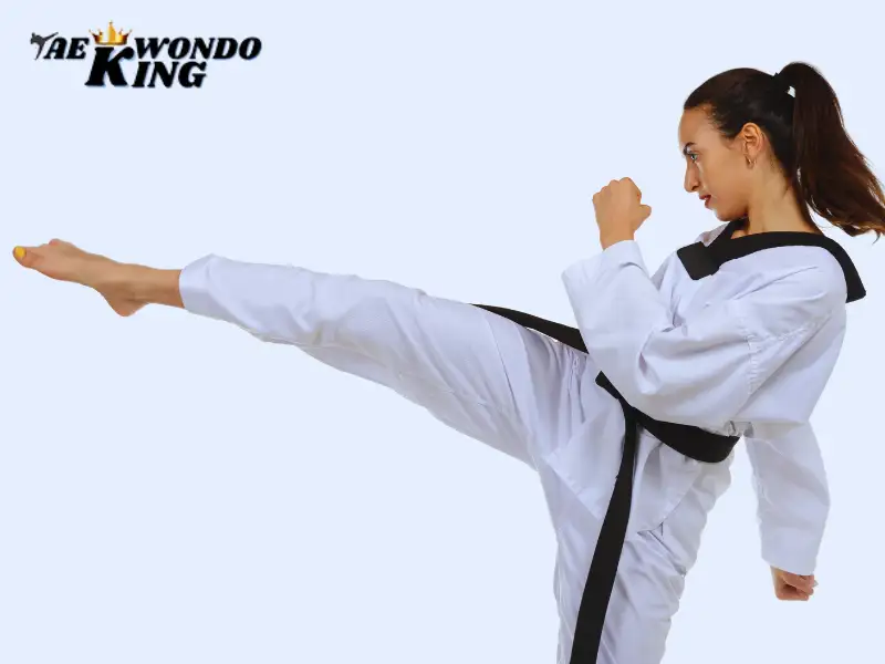 Women learn Taekwondo