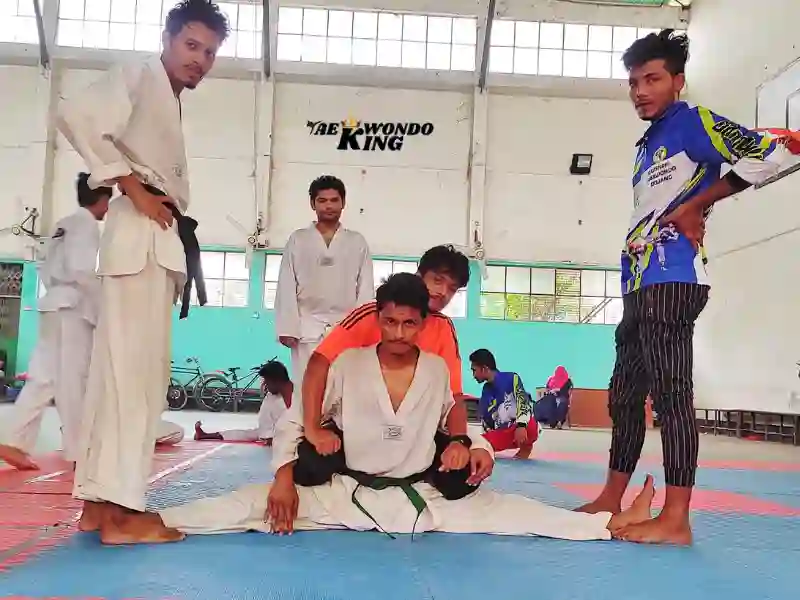 How do Taekwondo fighters become flexible TaekwondoKing Ehatasamul Alom Teammate Shanto Sarker Pic