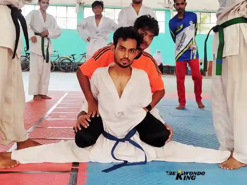 How do you increase flexibility in Martial Arts TaekwondoKing Ehatasamul Alom Teammate Masud Rana Pic