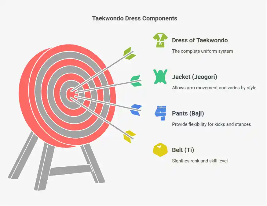 Taekwondo Dress Components, taekwondoking