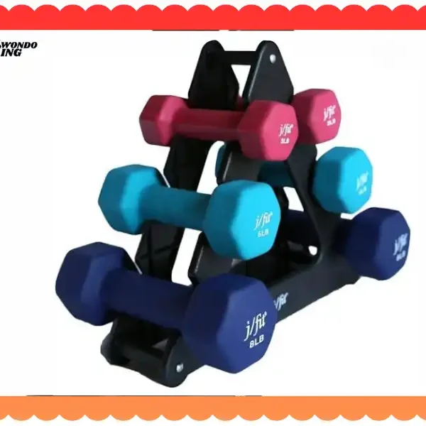 Best Dumbbell Set Durable Rack, Double Neoprene Coated Workout Weights, Solid Design Rack, 32 LB Set, review taekwondoking