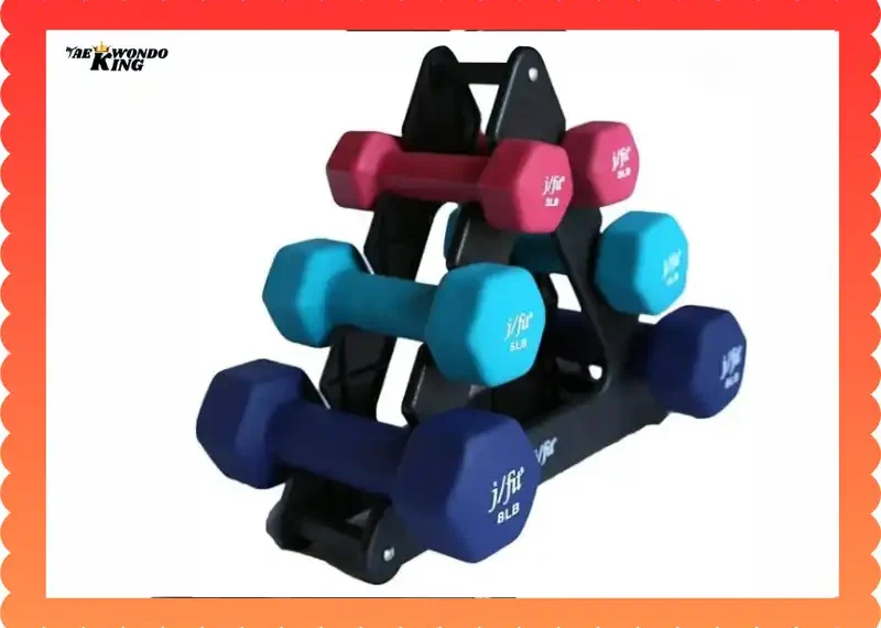 Best Dumbbell Set Durable Rack, Double Neoprene Coated Workout Weights, Solid Design Rack, 32 LB Set, review taekwondoking