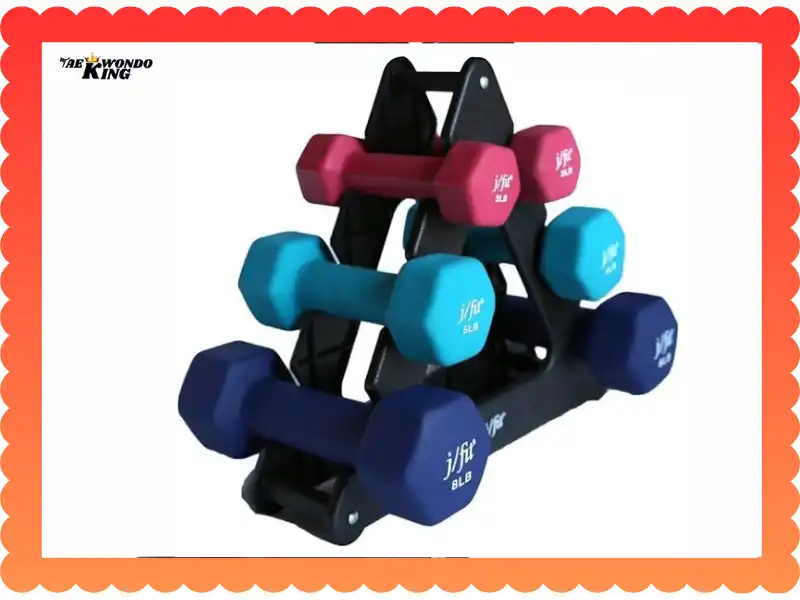 Best Dumbbell Set Durable Rack, Double Neoprene Coated Workout Weights, Solid Design Rack, 32 LB Set, review taekwondoking