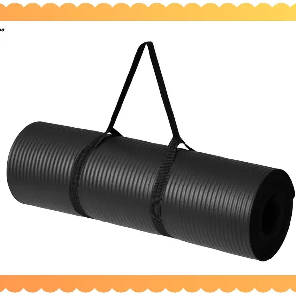 Amazon Basics Extra Thick Exercise Yoga Mat with Carrying Strap, taekwondoking