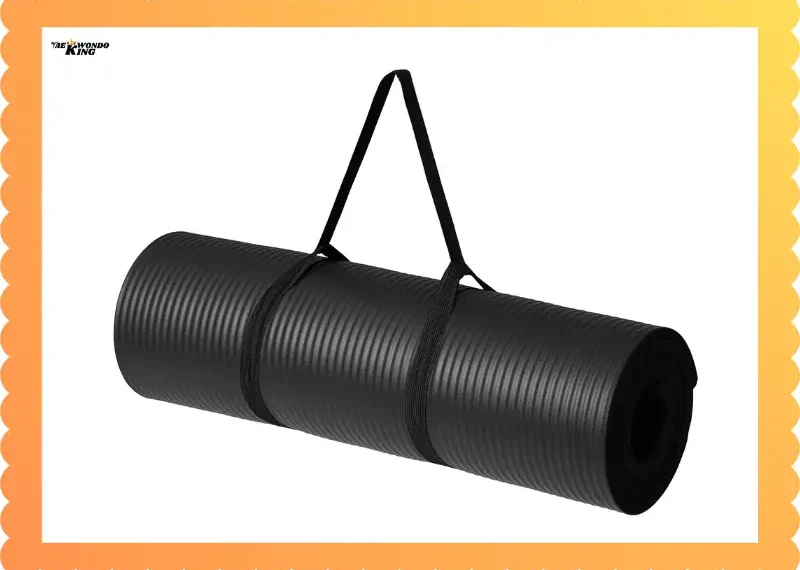 Amazon Basics Extra Thick Exercise Yoga Mat with Carrying Strap, taekwondoking