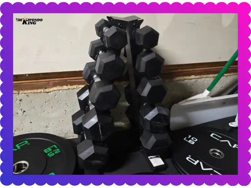 CAP Coated Hex Set with Rack Dumbbells Honest Review, taekwondoking