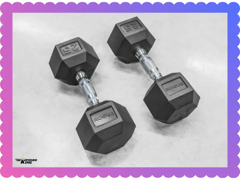 Rogue Rubber Hex Dumbbells Tested Review, taekwondoking
