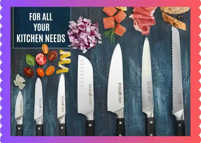 Cutluxe 8 Pcs Knife Set: Essential Kitchen Tools, taekwondoking