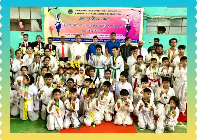 1st Divisional Taekwondo Open Poomsae Championship 2025 held in Rajshahi, taekwondoking